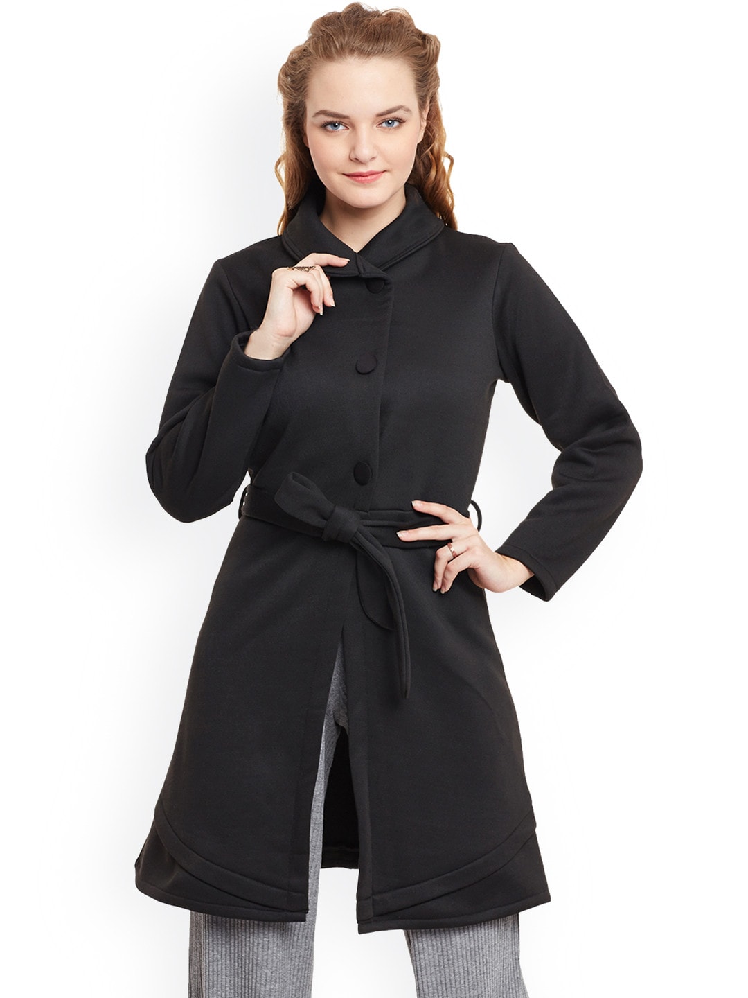 Black Woven Overcoal